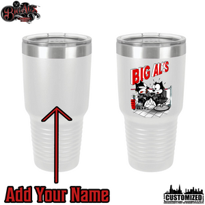 Big Al's Tattoo 30oz Stainless Steel "Neek" Tumbler - White