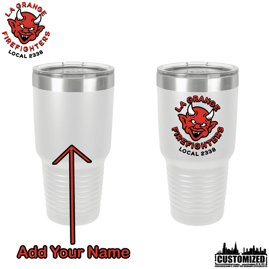 LaGrange FD 30oz White Stainless Steel Tumbler - 2 Logo Options