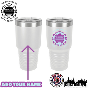 CFD Ambulance Co. 15 - White 30oz Stainless Steel Tumbler