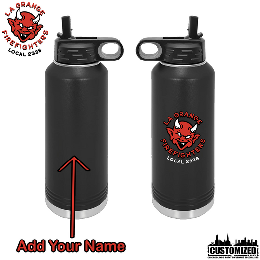 LaGrange FD 40oz Black Stainless Steel Bottle - 2 Logo Options