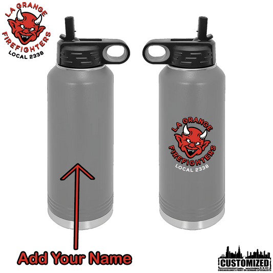 LaGrange FD 40oz Grey Stainless Steel Bottle - 2 Logo Options