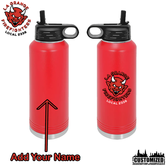 LaGrange FD 40oz Red Stainless Steel Bottle - 2 Logo Options