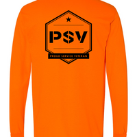 PSV Long Sleeve Gildan shirt - Safety Orange