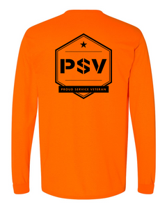 PSV Long Sleeve Gildan shirt - Safety Orange
