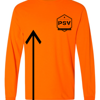 PSV Long Sleeve Gildan shirt - Safety Orange