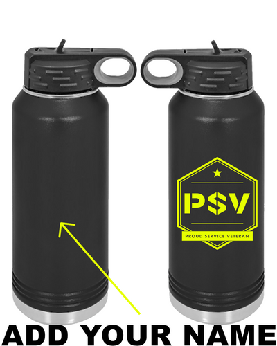 PSV 40oz. Stainless Steel Water Bottle - Black
