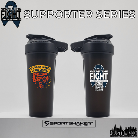 Let's Kick Cancer in the Colon 27oz. Sportshaker Shaker cup - Smoked