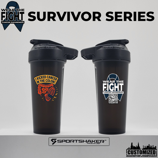 I Kicked Cancer in the Colon 27oz. Sportshaker Shaker cup - Smoked