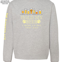 "Hold My Beer, I Need to Pet That Dog" Midweight Sweatshirt - Grey Heather