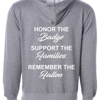 100 Club "Honor-Support-Remember" Midweight Hoodie - Gunmetal