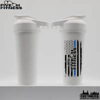 Five Oh Fitness "Thin Blue Line" 27oz. Sportshaker USA shaker cup - White