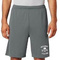 To The Point Tattoo "OG" Polyester Shorts w/Pockets - Grey
