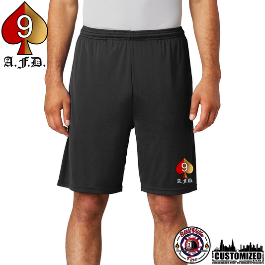 Aurora Fire Dept. "Engine Co. 9" Pocketed Shorts - Black