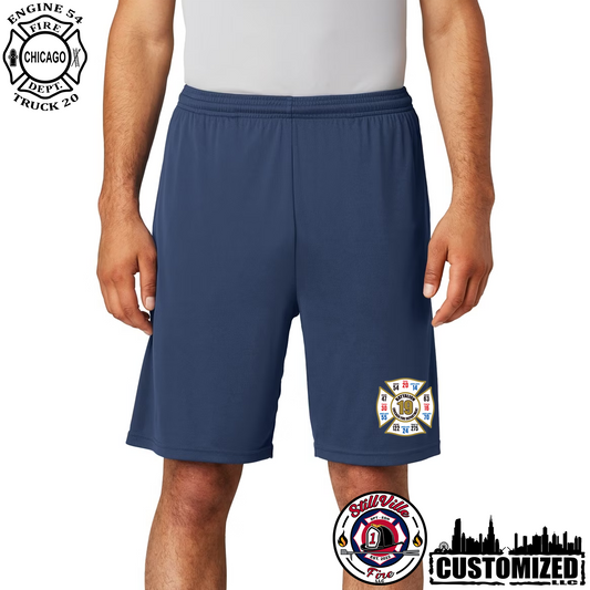 CFD Battalion 19 100% Polyester shorts w/Pockets - Navy