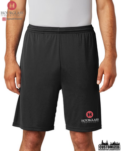 Hourglass Nutrition 100% Polyester shorts with Pockets - Black