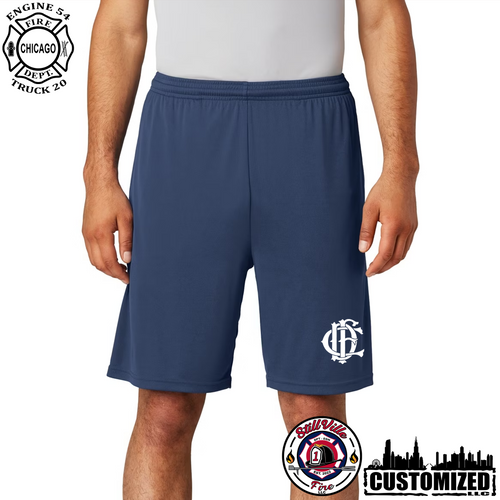 CFD Scramble 100% Polyester shorts w/Pockets - Navy