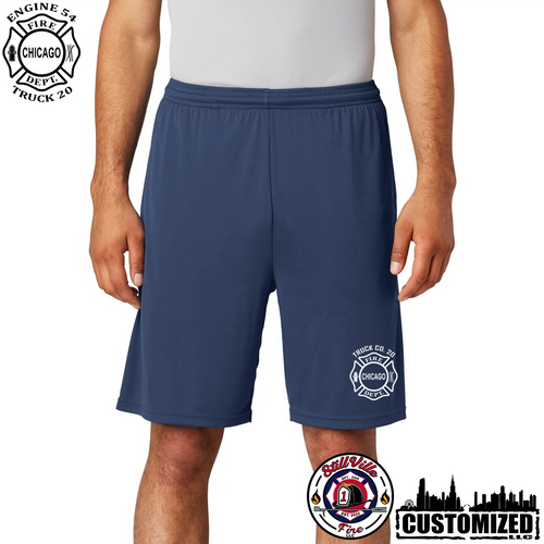 CFD Truck 20 100% Polyester shorts w/Pockets - Navy