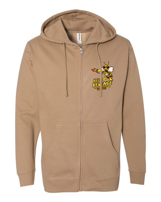 Bee's Revenge "OG"  Hot Honey Zip up - Sandstone