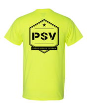 Load image into Gallery viewer, PSV Short Sleeve Gildan shirt - Safety Green