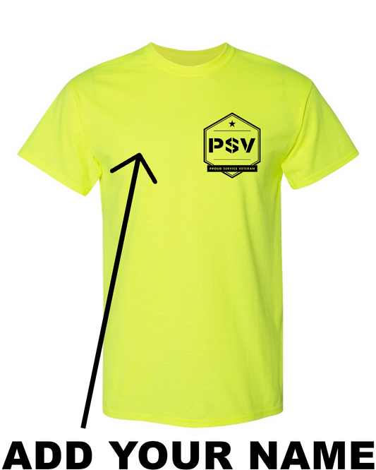 PSV Short Sleeve Gildan shirt - Safety Green