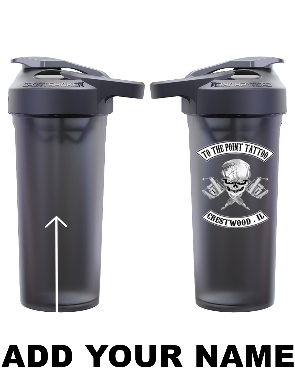 To The Point Tattoo 27oz. Sportshaker USA Shaker Cup - Smoked