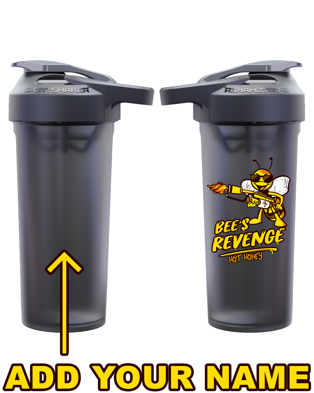 Bee's Revenge Hot Honey USA-MADE 27oz. SportShaker cup