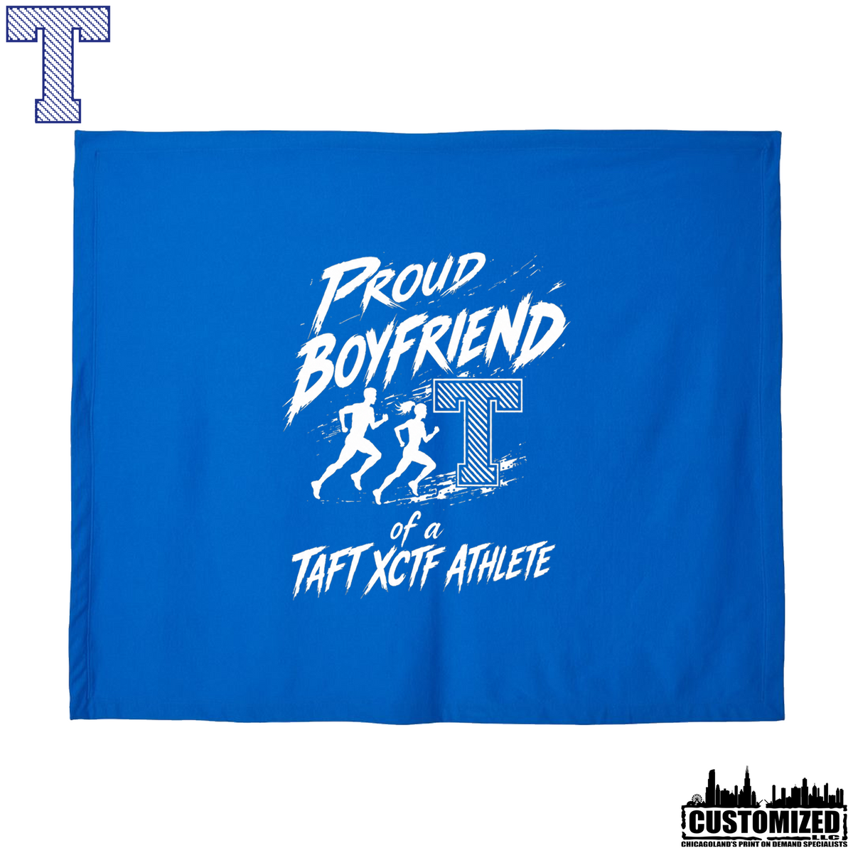 Taft Cross Country Proud Boyfriend Stadium Blanket - Royal