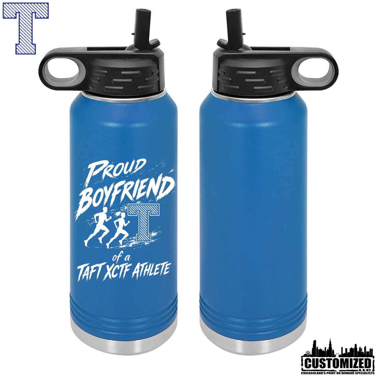 Taft Cross Country Proud Boyfriend 32oz Stainless Steel Water Bottle - Royal