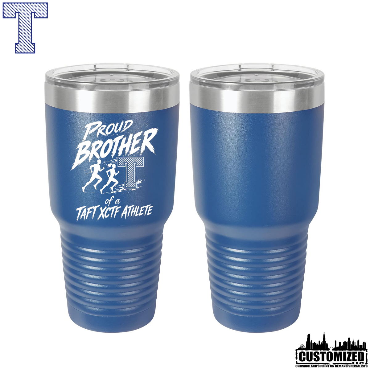 Taft Cross Country Proud Brother 30oz Stainless Steel Tumbler - Royal