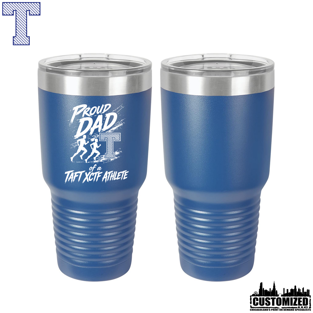 Taft Cross Country Proud Dad 30oz Stainless Steel Tumbler - Royal
