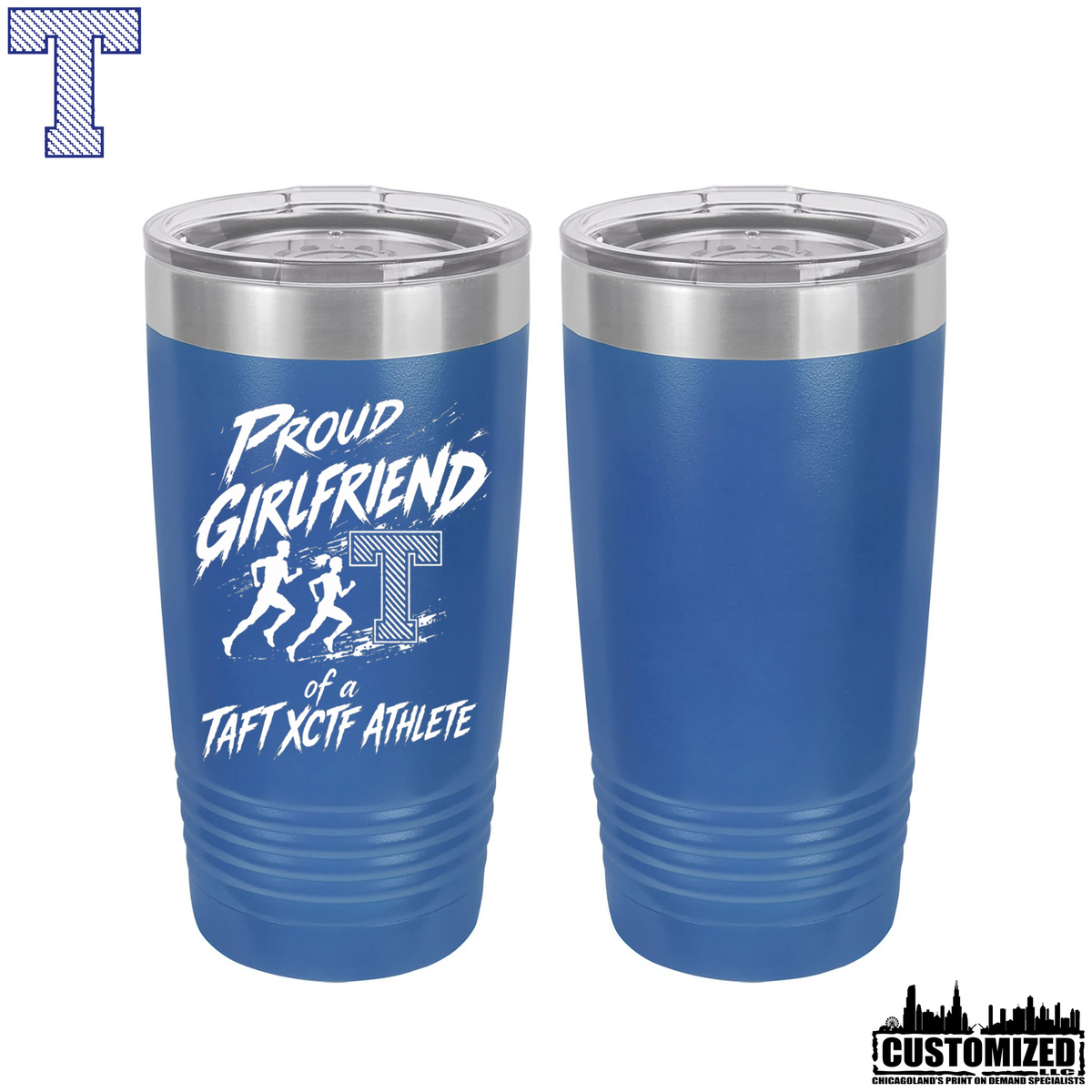 Taft Cross Country Proud Girlfriend 20oz Stainless Steel Tumbler - Royal