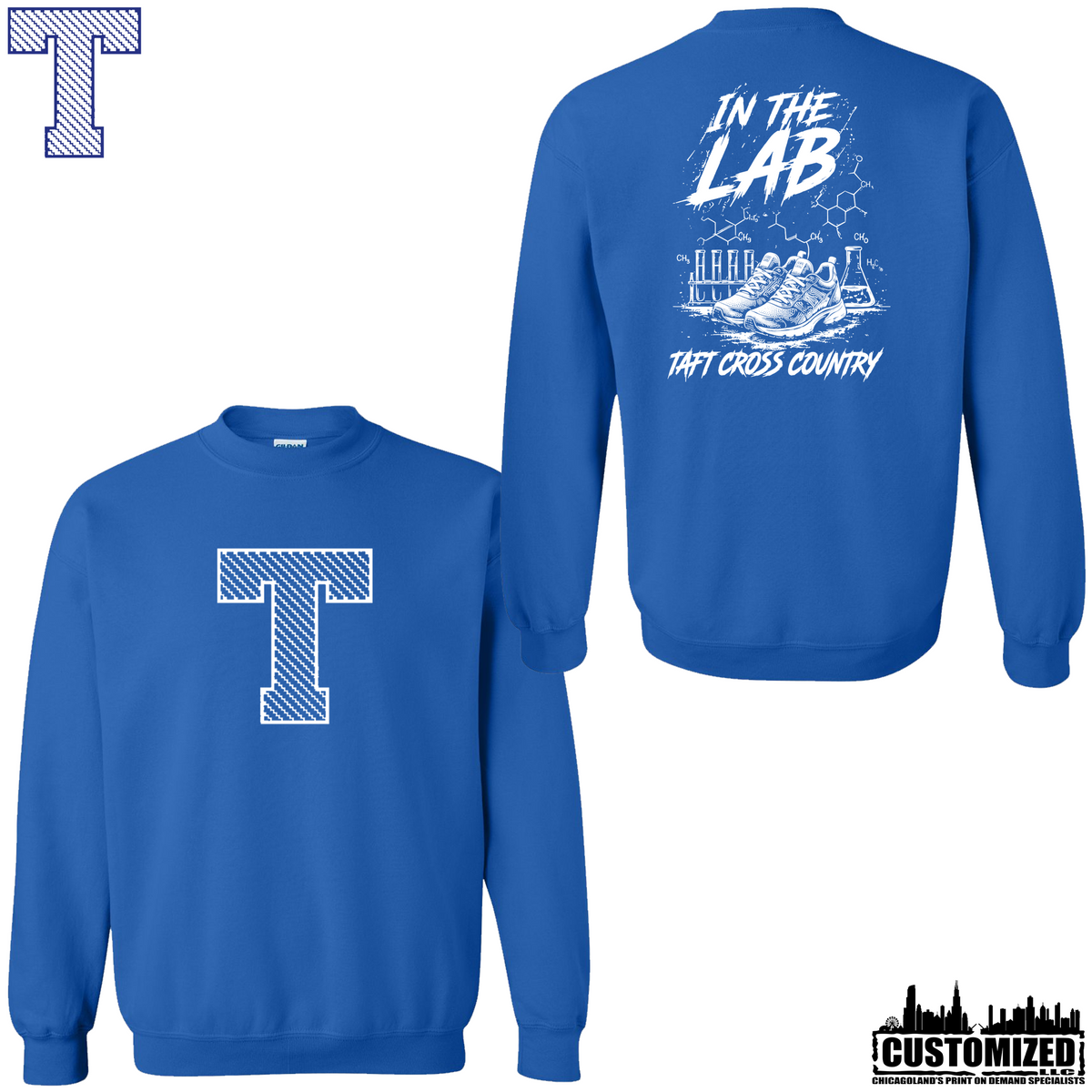Taft Cross Country In The Lab Crewneck - Royal