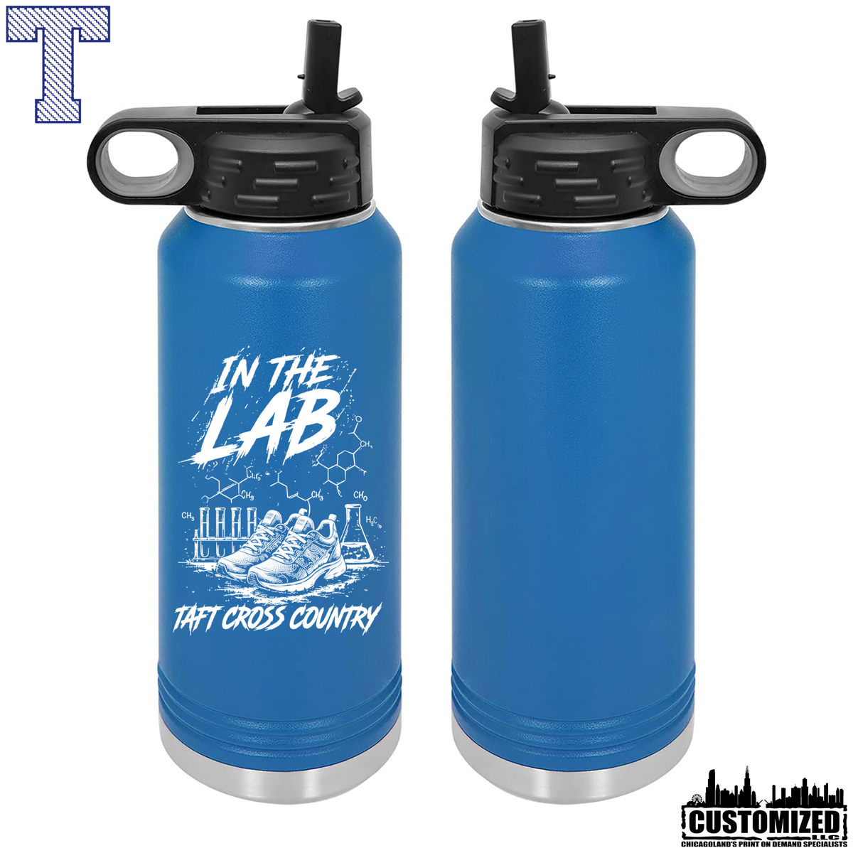 Taft Cross Country In the Lab 32oz Stainless Steel Water Bottle - Royal