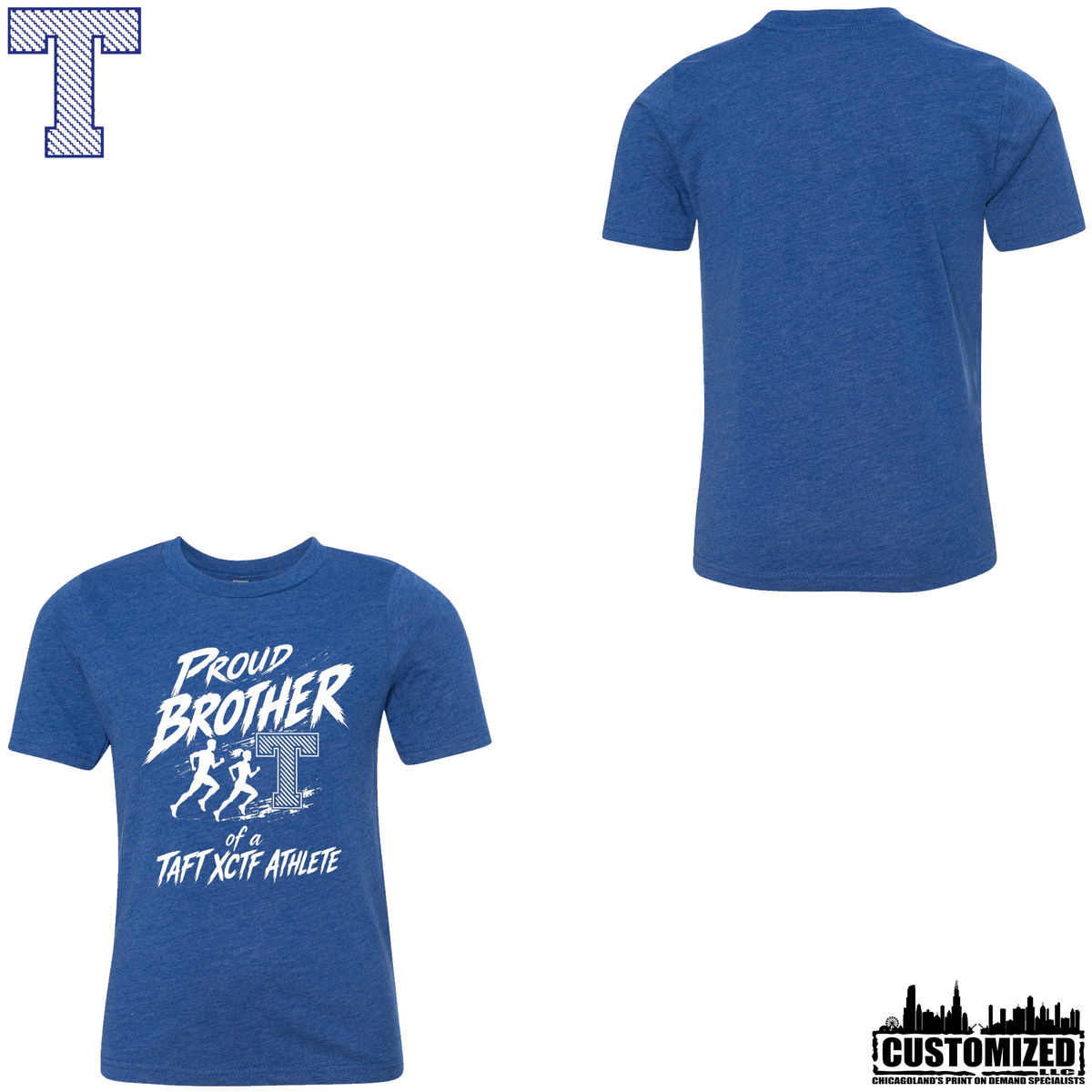 Taft Cross Country YOUTH Proud Brother Short Sleeve Shirt - Royal