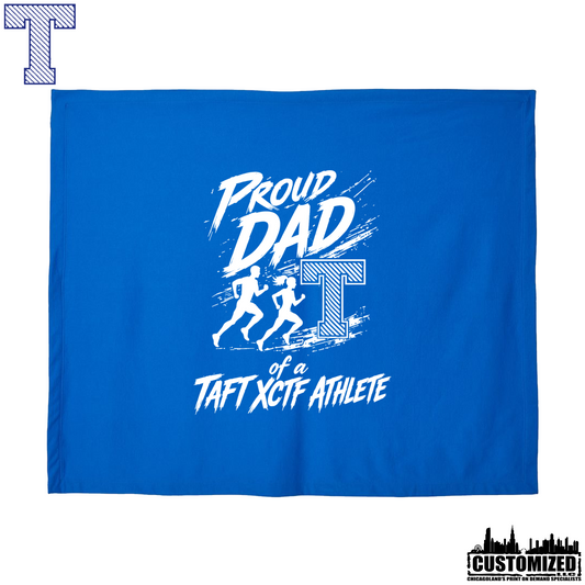 Taft Cross Country Proud Dad Stadium Blanket - Royal