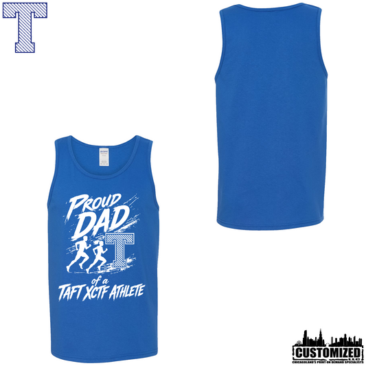 Taft Cross Country Proud Dad Tank Top - Royal