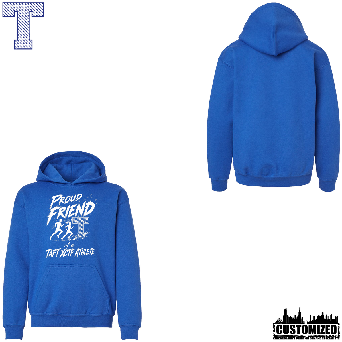 Taft Cross Country YOUTH Proud Friend Hoodie - Royal