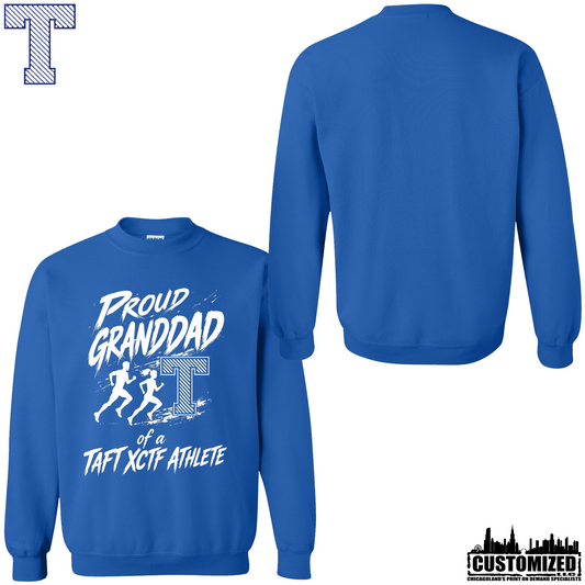 Taft Cross Country Proud Granddad Crewneck - Royal