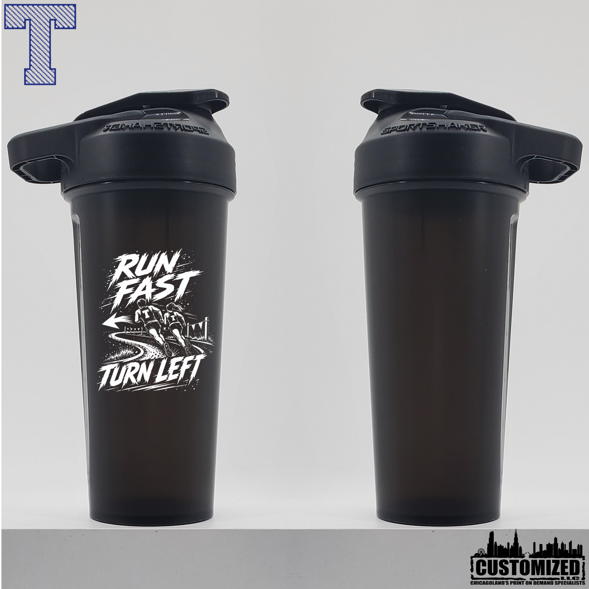 Taft Cross Country Run Fast, Turn Left 27oz Shaker Cup - Smoked