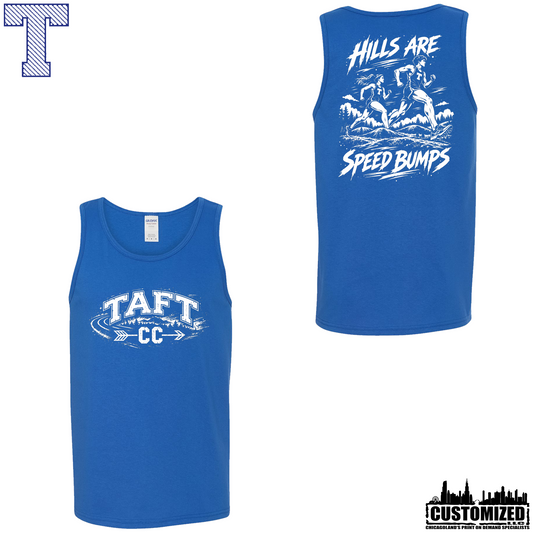 Taft Cross Country Hills Are Speed Bumps Tank Top - Royal