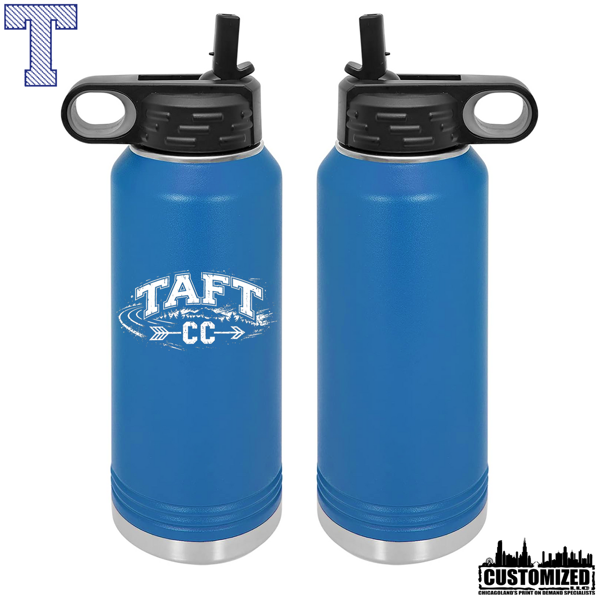 Taft Cross Country Taft CC 32oz Stainless Steel Water Bottle - Royal