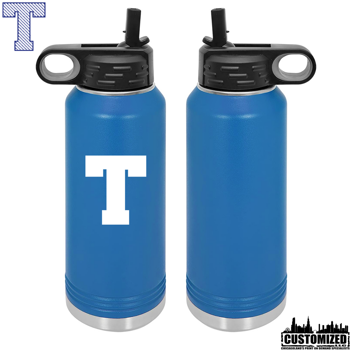 Taft Cross Country Taft T 32oz Stainless Steel Water Bottle - Royal