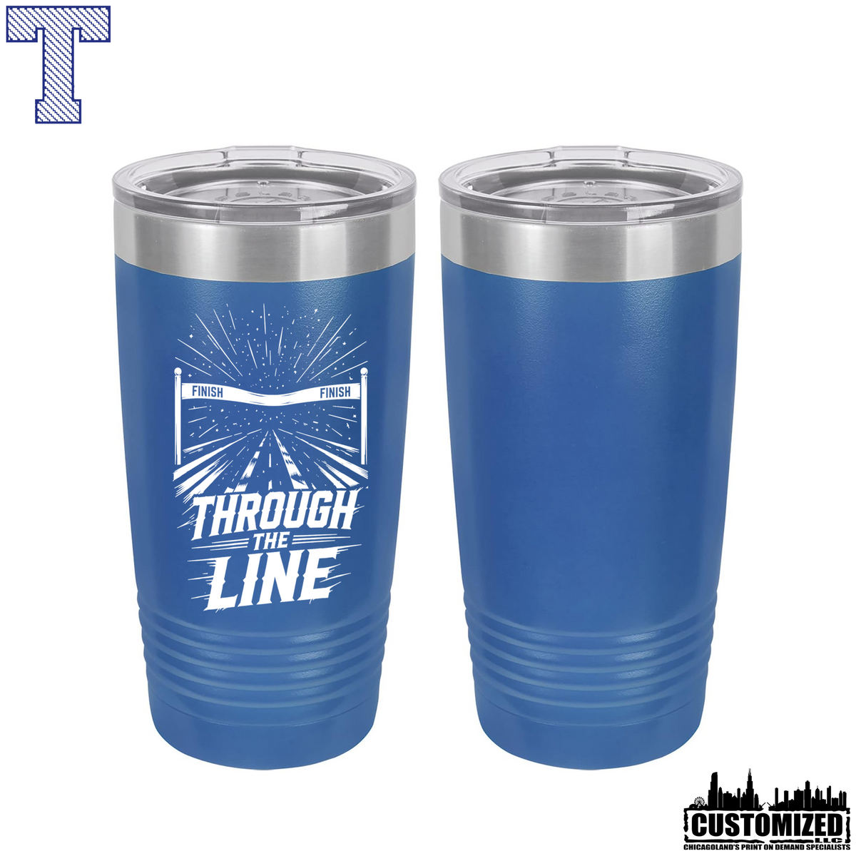 Taft Cross Country Through The Line 20oz Stainless Steel Tumbler - Royal