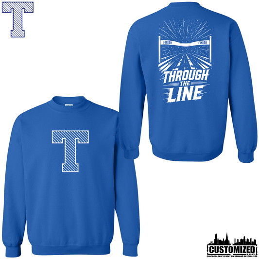 Taft Cross Country Through The Line Crewneck - Royal
