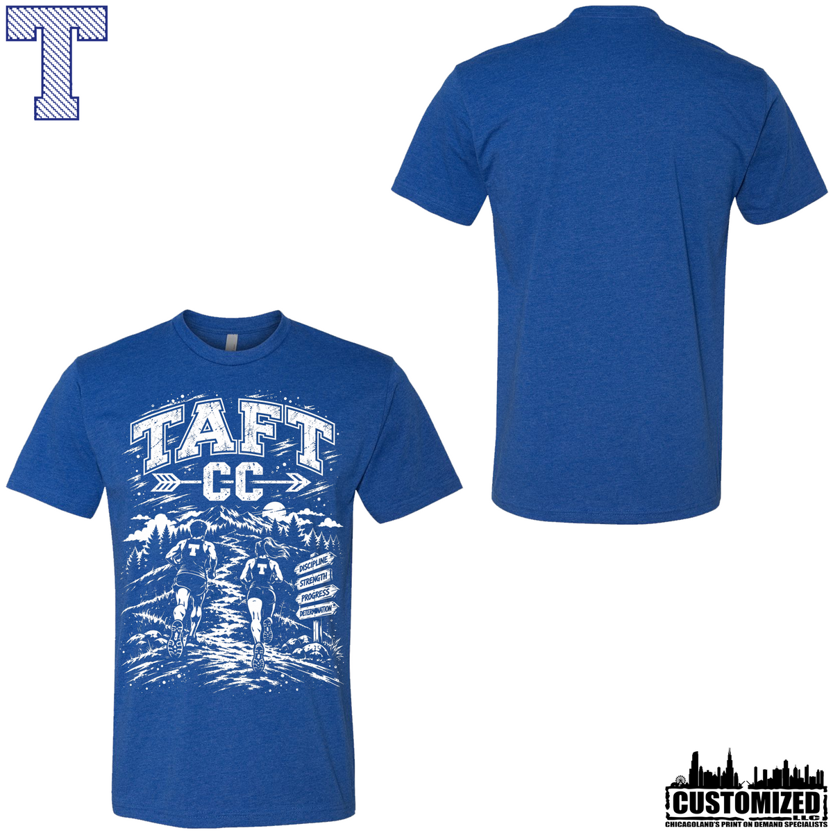 Taft Cross Country Uphill Battle oversized short sleeve shirt - Royal