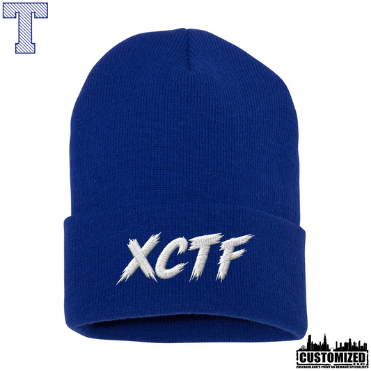 Taft CC Embroidered 12" Beanie "Style2" - Royal