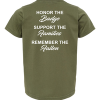 100 Club "Honor-Support-Remember" Toddler Shirt - Military Green