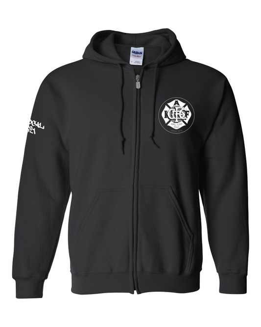 Cal City Local 621 Gildan Zip Up - Black