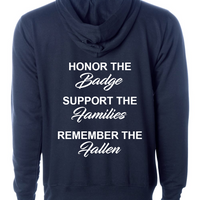 100 Club "Honor-Support-Remember" Midweight Hoodie - Navy