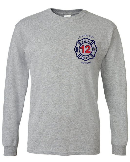 Engine 12 "Hot & Heavy" Grey Long sleeve shirt
